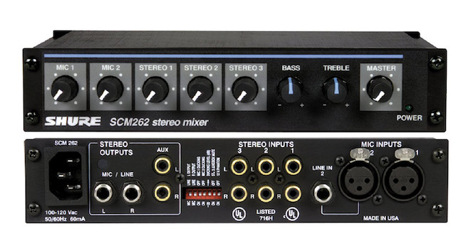 Shure SCM262 Stereo Mic Mixer